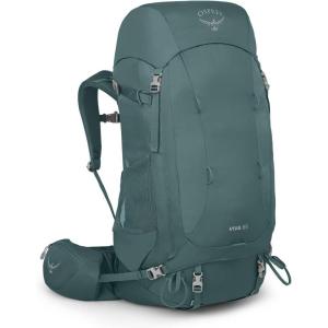imageOsprey Viva 65L Womens Backpacking Backpack Tunnel Vision Grey Extended FitSucculent Green