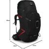 imageOsprey Aether Plus 100L Mens Backpacking Backpack Black SMBlack