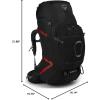 imageOsprey Aether Plus 85L Mens Backpacking Backpack Black LXLBlack