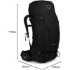 imageOsprey Kestrel 58L Mens Backpacking Backpack Black LXLBlack