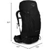 imageOsprey Kestrel 58L Mens Backpacking Backpack Black LXLBlack