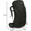 imageOsprey Kestrel 58L Mens Backpacking Backpack Black LXLPicholine Green
