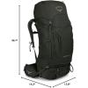 imageOsprey Kestrel 58L Mens Backpacking Backpack Black LXLPicholine Green