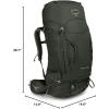 imageOsprey Kestrel 68L Mens Backpacking Backpack Black LXLPicholine Green