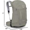 imageOsprey Hikelite 28L Unisex Hiking Backpack ChameleonBlack MLTan Concrete