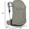 imageOsprey Hikelite 32L Unisex Hiking Backpack ChameleonBlack MLTan Concrete