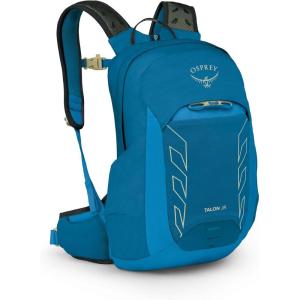 imageOsprey Talon Jr Boys Lightweight Hiking Backpack Green CanopyScoria Blue