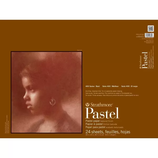 imageStrathmore 400 Series Pastel Pad Assorted Colors 9quotx12quot Glue Bound 24 Sheets18x24