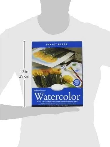 imageStrathmore Inkjet Watercolor Paper 85x11 inches 8 Sheets 115lb245g  Artist Paper for Adults and Students  Watercolors Mixed Media Markers and Art Journaling