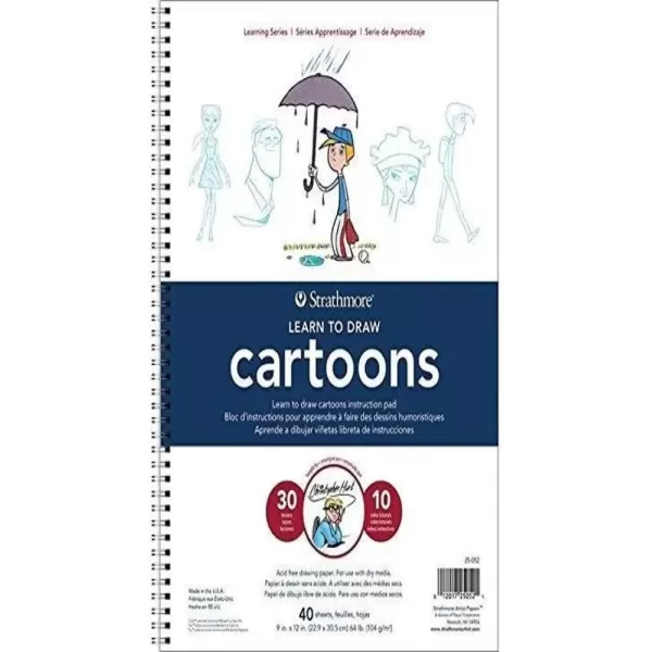 imageStrathmore 25752 300 Learning Series Colored Pencil Textures Pad  White  9x12 inDrawing  Cartoons