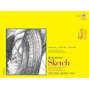 imageStrathmore 300 Series Sketch Pad 18x24 inch 100 Sheets Glue Bound  Artist Sketchbook for Drawing Illustration Art Class Students