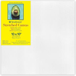 imageStrathmore 300 Series Stretched Canvas Gallery Profile 8x10 inches  Artist Canvas for Oil Acrylic Pouring ampamp Mixed Media  100 Cotton Triple Primed10x10