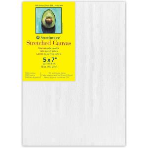 imageStrathmore 300 Series Stretched Canvas Gallery Profile 8x10 inches  Artist Canvas for Oil Acrylic Pouring ampamp Mixed Media  100 Cotton Triple Primed5x7
