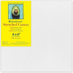 imageStrathmore 300 Series Stretched Canvas Gallery Profile 8x10 inches  Artist Canvas for Oil Acrylic Pouring ampamp Mixed Media  100 Cotton Triple Primed6x6