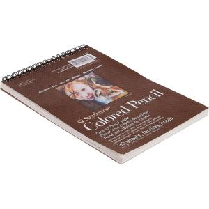 imageStrathmore Colored Pencil Spiral Paper Pad 9quotX12quot30 Sheets 62477900 White6x8