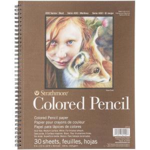 imageStrathmore Colored Pencil Spiral Paper Pad 9quotX12quot30 Sheets 62477900 White9x12