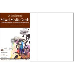 imageStrathmore Mixed Media Cards 5x6875 inches 50 Pack Envelopes Included  Custom Greeting Cards for Weddings Events Birthdays