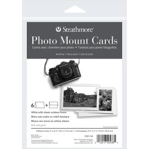 imageStrathmore Photo Mount Cards White with Classic Border 5x6875 inches 6 Pack Envelopes Included  Custom Greeting Cards for Weddings Events Birthdays