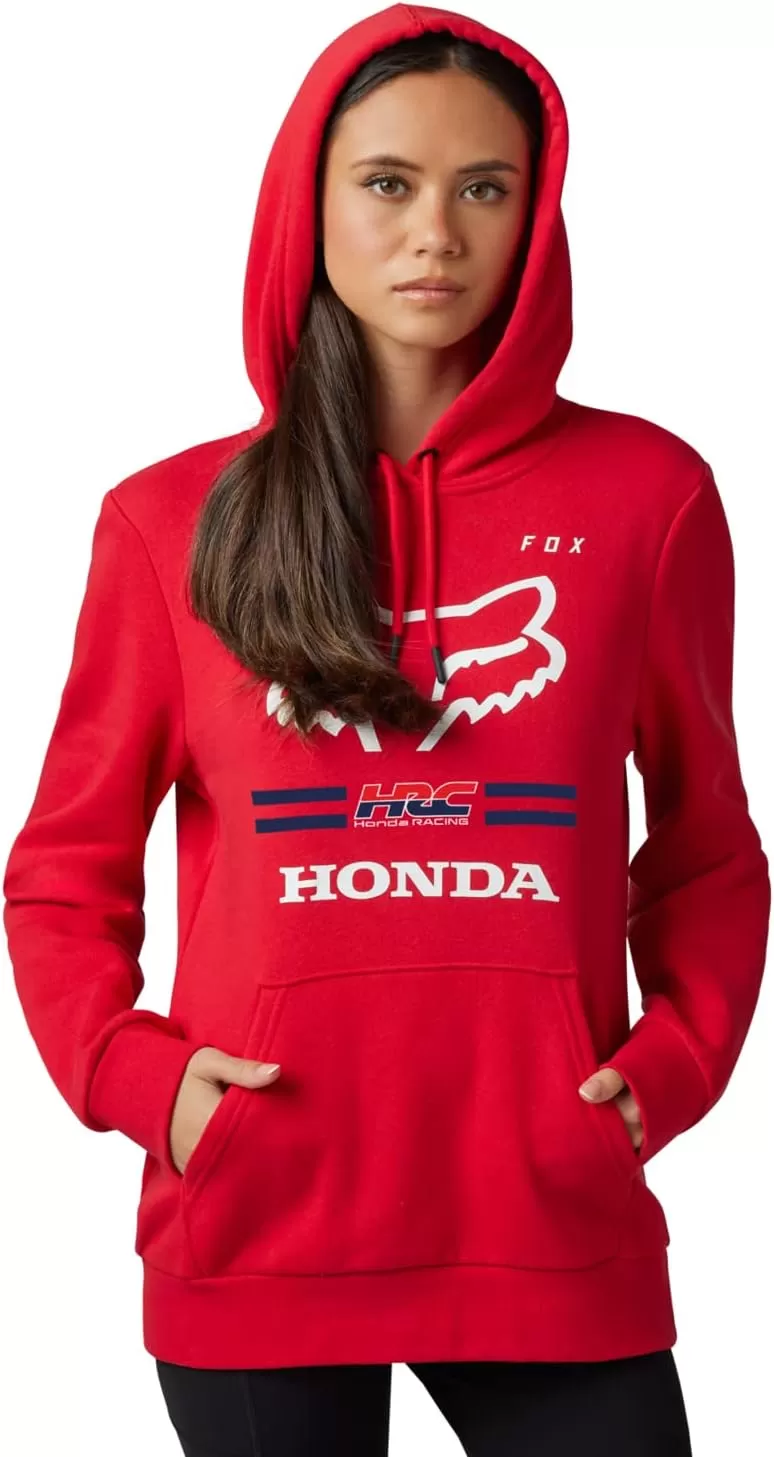 imageFox Racing Womens Standard Fox X Honda Pullover Fleece HoddieFlame Red