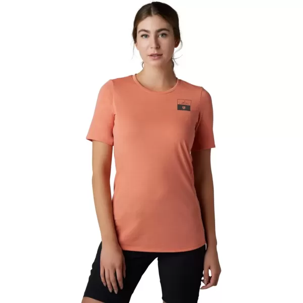 imageFox Racing Womens Ranger Drirelease Ss JerseyFract  Salmon