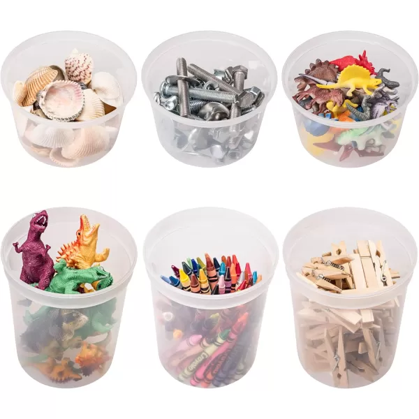 imageDuraHome  Deli food Storage Containers with Lids 32 oz Quart Pack of 24 Leakproof Freezer Safe Microwaveable Soup Storage Container  Clear Plastic Premium Quality46 Combo set