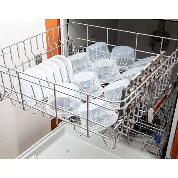 imageDuraHome  Deli food Storage Containers with Lids 32 oz Quart Pack of 24 Leakproof Freezer Safe Microwaveable Soup Storage Container  Clear Plastic Premium Quality12 oz