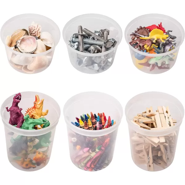 imageDuraHome  Deli food Storage Containers with Lids 32 oz Quart Pack of 24 Leakproof Freezer Safe Microwaveable Soup Storage Container  Clear Plastic Premium Quality60 Combo Set