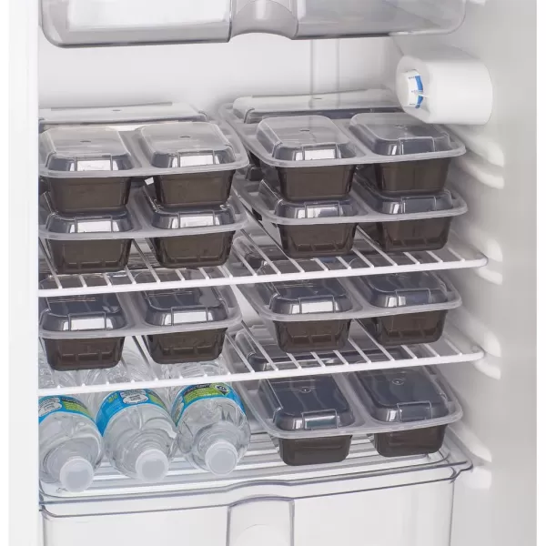 imageDuraHome  Round Meal Prep Containers with Lids 28oz Pack of 10 BPAFree Round Microwaveable Black Plastic Food Storage Container 3 Compartments