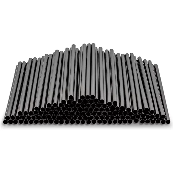 imageDuraHome Clear Plastic Straws Individually Wrapped 1000 Pack  8 inch Drinking Straw BPA Free  Restaurant Style Disposable Straws 024quot Wide Bulk SetBlack