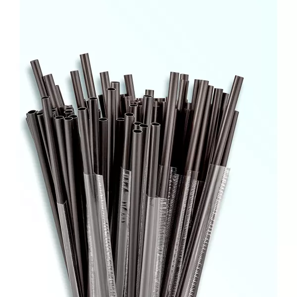 imageDuraHome Clear Plastic Straws Individually Wrapped 1000 Pack  8 inch Drinking Straw BPA Free  Restaurant Style Disposable Straws 024quot Wide Bulk SetBlack