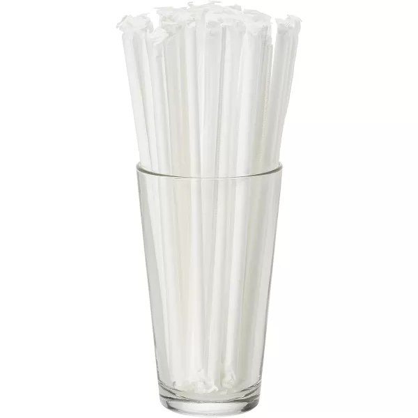 imageDuraHome Clear Plastic Straws Individually Wrapped 1000 Pack  8 inch Drinking Straw BPA Free  Restaurant Style Disposable Straws 024quot Wide Bulk SetBlack