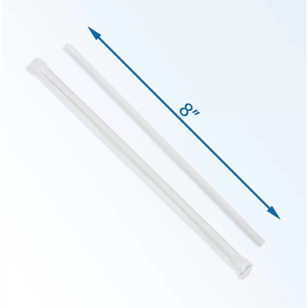 imageDuraHome Clear Plastic Straws Individually Wrapped 1000 Pack  8 inch Drinking Straw BPA Free  Restaurant Style Disposable Straws 024quot Wide Bulk SetWhite