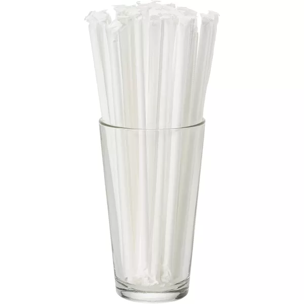 imageDuraHome Clear Plastic Straws Individually Wrapped 1000 Pack  8 inch Drinking Straw BPA Free  Restaurant Style Disposable Straws 024quot Wide Bulk SetWhite