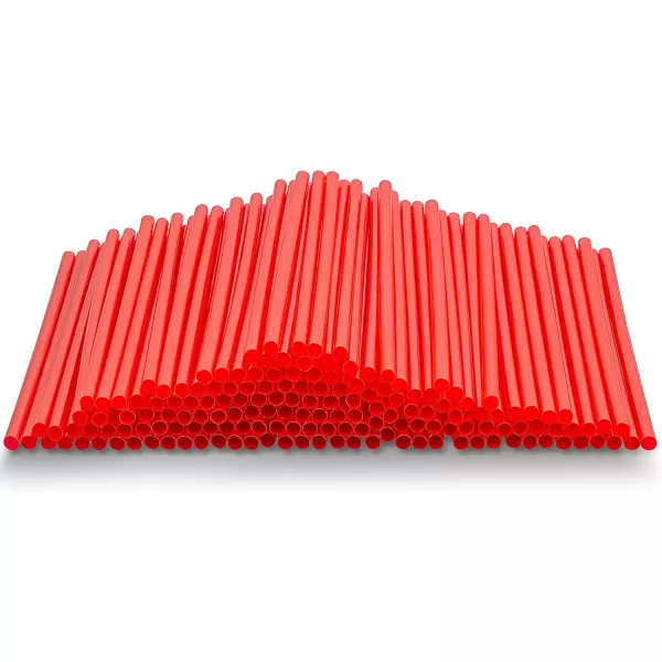 imageDuraHome Clear Plastic Straws Individually Wrapped 1000 Pack  8 inch Drinking Straw BPA Free  Restaurant Style Disposable Straws 024quot Wide Bulk SetRed