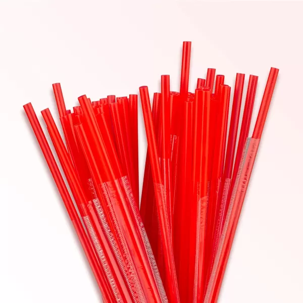 imageDuraHome Clear Plastic Straws Individually Wrapped 1000 Pack  8 inch Drinking Straw BPA Free  Restaurant Style Disposable Straws 024quot Wide Bulk SetRed