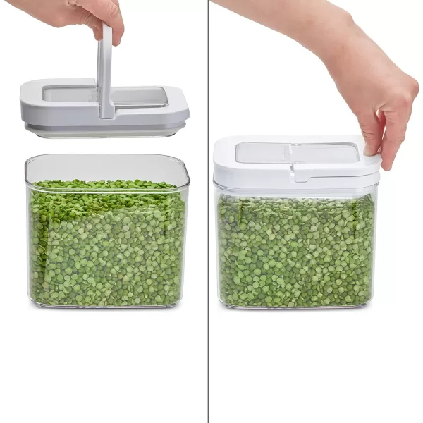 imageDuraHome FLiPLOCK Airtight Food Storage Containers 6 Piece Set  BPA Free Durable Clear Acrylic Container with Innovative Air Tight Handle Lid for Dry Goods Pantry Organization Rectanlge