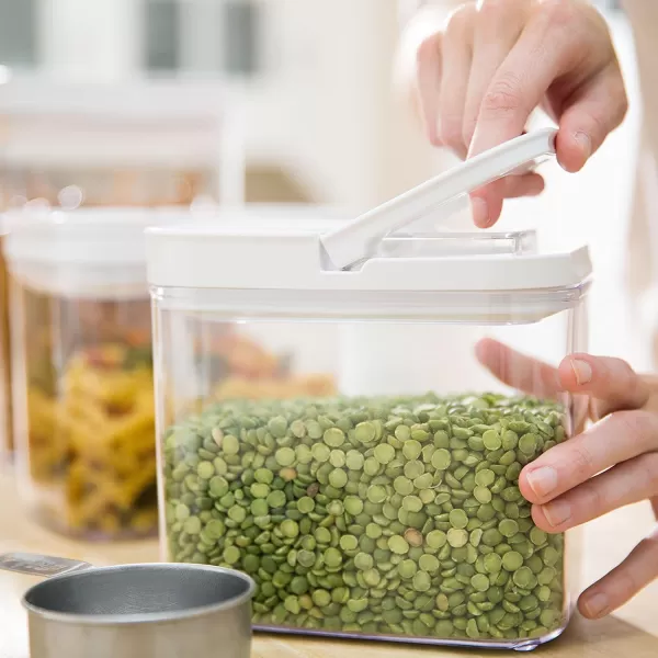 imageDuraHome FLiPLOCK Airtight Food Storage Containers 6 Piece Set  BPA Free Durable Clear Acrylic Container with Innovative Air Tight Handle Lid for Dry Goods Pantry Organization Rectanlge