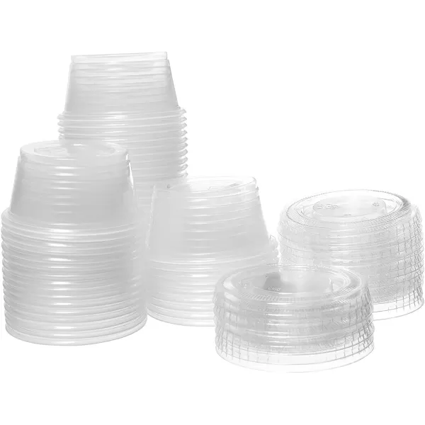 imageDuraHome Food Storage Containers with Lids 8oz 16oz 32oz Freezer Deli Cups Combo Pack 70 Sets BPAFree Leakproof Round Clear Takeout Container Meal Prep Microwavable 70 Sets  Mixed sizes150 Sets  2oz