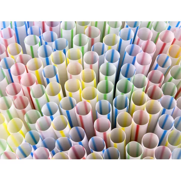 imageFlexible Plastic Straws Colored BPAFree Disposable Bendy Straw 8quot Long 200 Pack ColorfulColorful