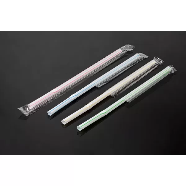 imageFlexible Plastic Straws Colored BPAFree Disposable Bendy Straw 8quot Long 200 Pack ColorfulColorful Individually Wrapped