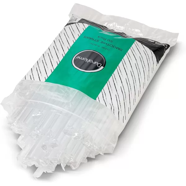 imageJumbo Smoothie Straws Extra Wide  Individually Wrapped 100 Pack BPA Free Milkshake Straw 047quot Multi Colored Large Disposable For Boba Tea Extra Durable Thick Restaurant Quality  by DuraHomeJumbo Clear Individually Wrapped 100 Pack