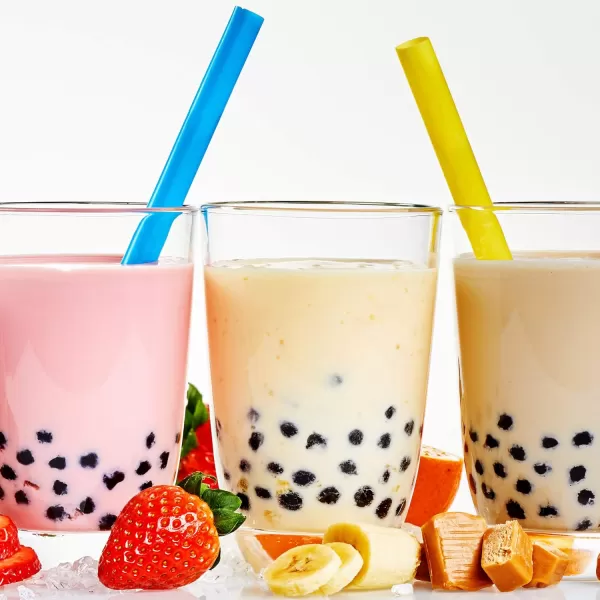 imageJumbo Smoothie Straws Extra Wide  Individually Wrapped 100 Pack BPA Free Milkshake Straw 047quot Multi Colored Large Disposable For Boba Tea Extra Durable Thick Restaurant Quality  by DuraHomeJumbo Individually Wrapped 100 Pack