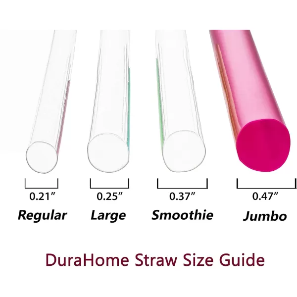 imageJumbo Smoothie Straws Extra Wide  Individually Wrapped 100 Pack BPA Free Milkshake Straw 047quot Multi Colored Large Disposable For Boba Tea Extra Durable Thick Restaurant Quality  by DuraHomeJumbo Individually Wrapped 100 Pack