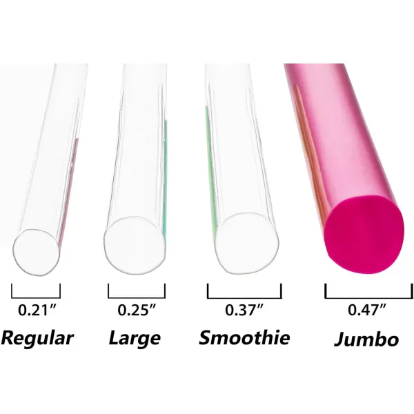 imageJumbo Smoothie Straws Extra Wide  Individually Wrapped 100 Pack BPA Free Milkshake Straw 047quot Multi Colored Large Disposable For Boba Tea Extra Durable Thick Restaurant Quality  by DuraHomeJumbo Wrapped 300 pc  Bulk