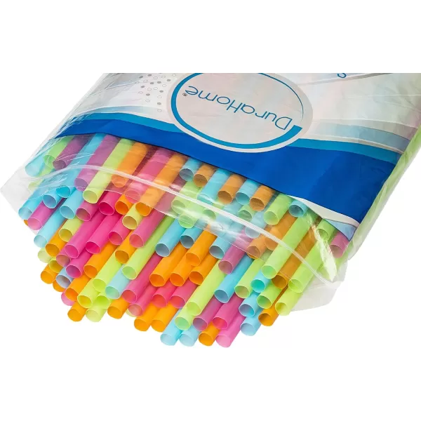 imageJumbo Smoothie Straws Extra Wide  Individually Wrapped 100 Pack BPA Free Milkshake Straw 047quot Multi Colored Large Disposable For Boba Tea Extra Durable Thick Restaurant Quality  by DuraHomeSmoothie 300 pc  Unwrapped Bulk Pack