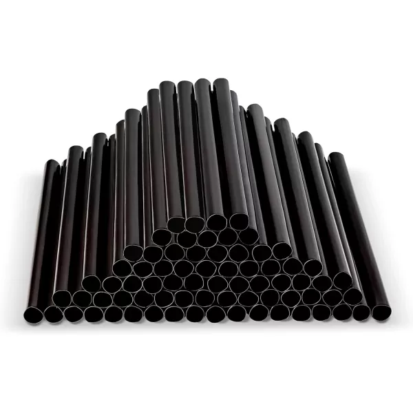 imageJumbo Smoothie Straws Extra Wide  Individually Wrapped 100 Pack BPA Free Milkshake Straw 047quot Multi Colored Large Disposable For Boba Tea Extra Durable Thick Restaurant Quality  by DuraHomeJumbo Black Individually Wrapped 100 Pack