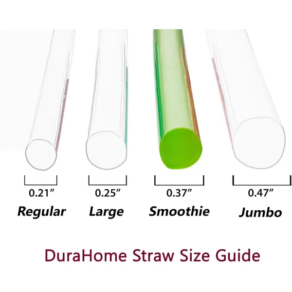 imageJumbo Smoothie Straws Extra Wide  Individually Wrapped 100 Pack BPA Free Milkshake Straw 047quot Multi Colored Large Disposable For Boba Tea Extra Durable Thick Restaurant Quality  by DuraHomeSmoothie 300 pc  Unwrapped Bulk Pack