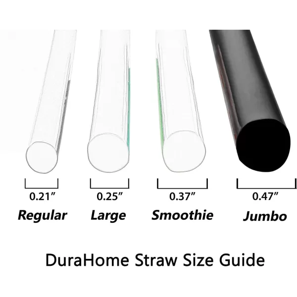 imageJumbo Smoothie Straws Extra Wide  Individually Wrapped 100 Pack BPA Free Milkshake Straw 047quot Multi Colored Large Disposable For Boba Tea Extra Durable Thick Restaurant Quality  by DuraHomeJumbo Black Individually Wrapped 100 Pack