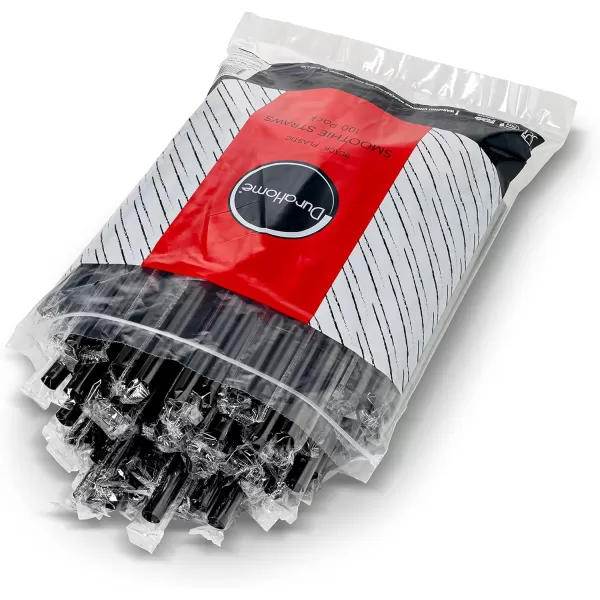 imageJumbo Smoothie Straws Extra Wide  Individually Wrapped 100 Pack BPA Free Milkshake Straw 047quot Multi Colored Large Disposable For Boba Tea Extra Durable Thick Restaurant Quality  by DuraHomeJumbo Black Individually Wrapped 100 Pack