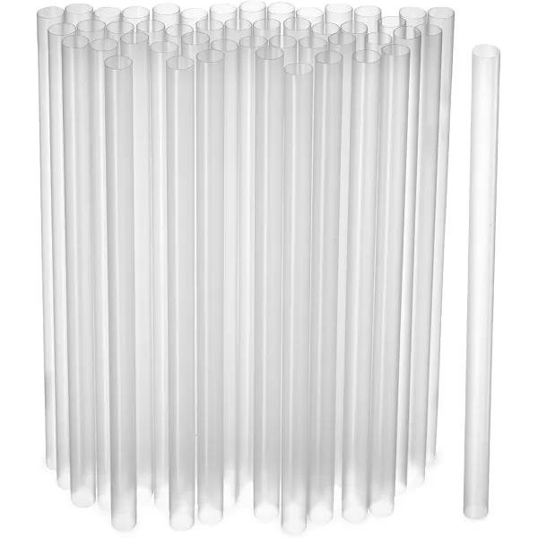 imageJumbo Smoothie Straws Extra Wide  Individually Wrapped 100 Pack BPA Free Milkshake Straw 047quot Multi Colored Large Disposable For Boba Tea Extra Durable Thick Restaurant Quality  by DuraHomeJumbo Clear Individually Wrapped 100 Pack